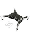 Chassis carbone-alu Argent blade Glimpse Option rakonheli