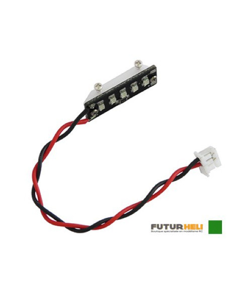 Rampe led rouge + cable  5V  (1Slipo) 17,5x6x8,2 mm Rakonheli