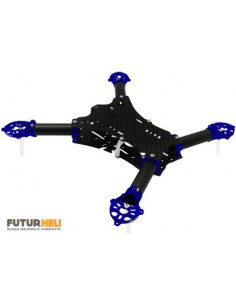 Châssis quadri Taille 135 alu vert et carbone Rakonheli