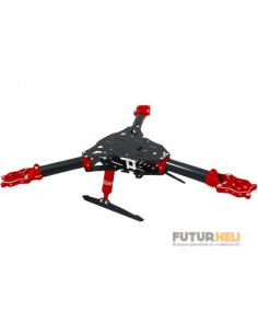Châssis tricopter vert Carbone Alu Rakonheli