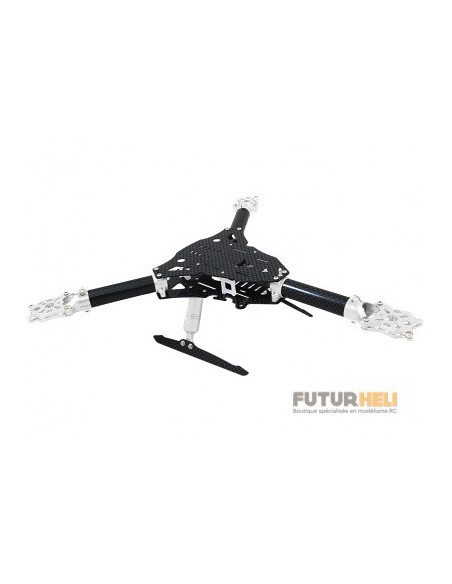 Châssis tricopter rouge Carbone Alu Rakonheli