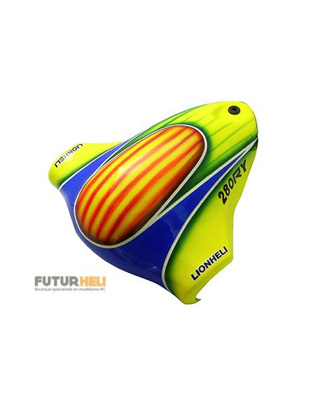 Canopy fibre peinte motif 1 tricopter Rakonheli