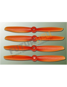 Helice 5 x 4,5 fibre Orange 2 xCW 2xCCW PTK