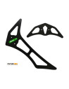 Dérive et stab carbone logo jaune blade 360CFX Option Rakonheli