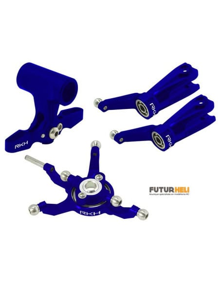 Tête alu complète bleu blade 230S Option Rakonheli