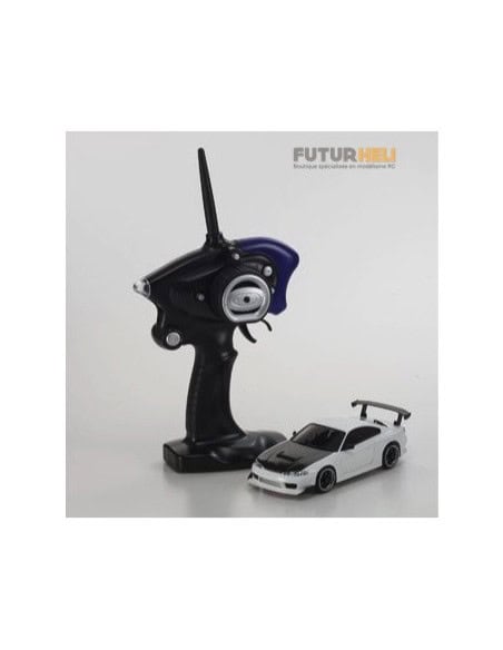 Mini-Z 4WD Nissan Silvia S15 Blanche capot noir Kyosho 32124CW