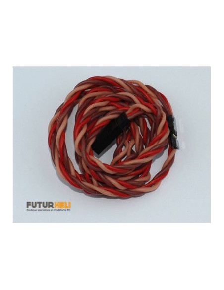 Rallonge servo 100cm JR fils silicone 0,50mm2