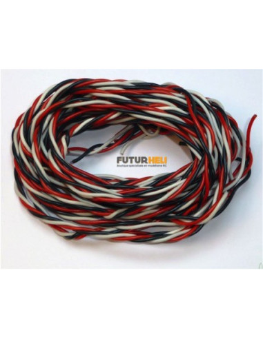 Fils servo Futaba tressé 0,5mm2 Longueur 5M