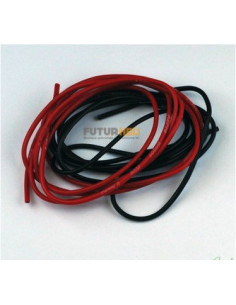 Fils silicone 0,5mm2 1M rouge 1M noir