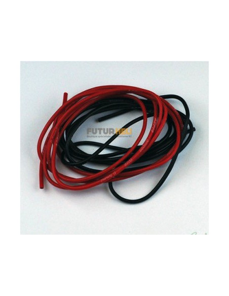 Fils silicone 0,5mm2 1M rouge 1M noir