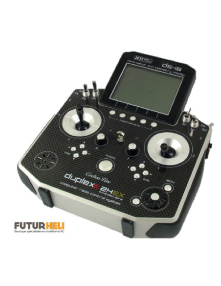 jeti DS16 Duplex Carbon line -Récepteur 9voies+Valise Mode 1et3
