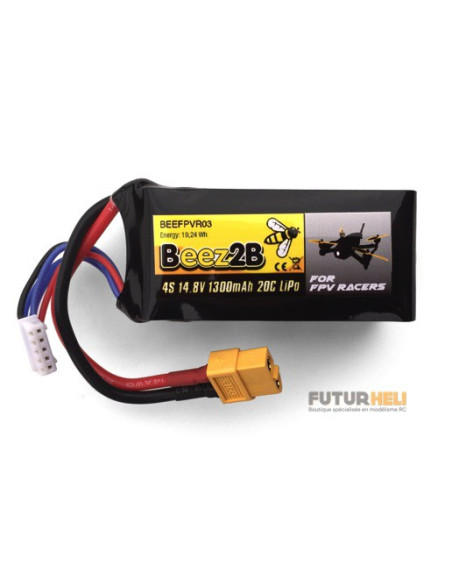 Batterie lipo 1300 mAh 4S 14,8v Prise XT60