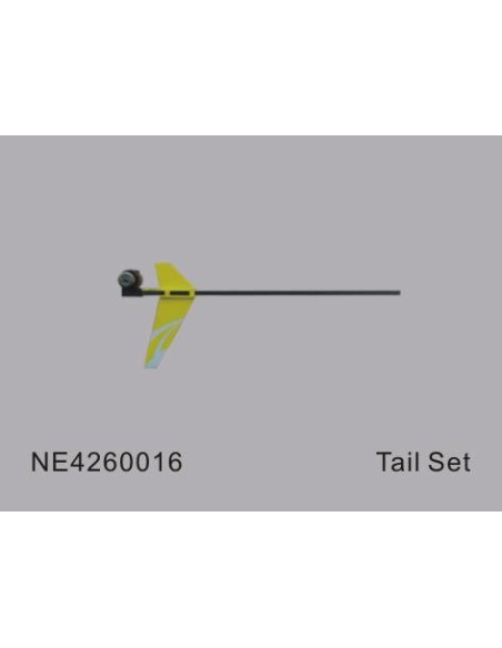 2000SE4260027 Tube de queue + dérive jaune / 1 & 10 pro 2 Scorpio