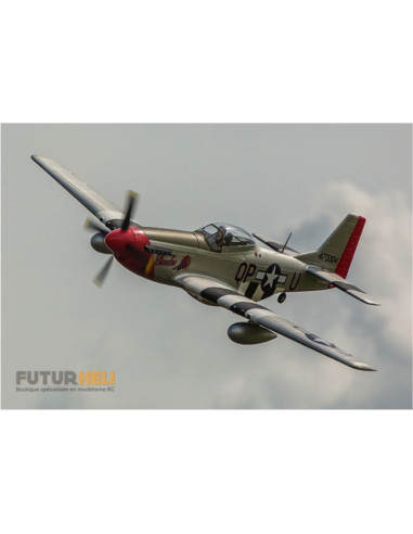 P51 D Mustang  env 1,2m + AS3X + Train rentrant BNF Basic E-flite EFL8250