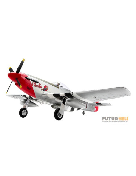 P51 D Mustang  env 1,2m + AS3X + Train rentrant BNF Basic E-flite EFL8250