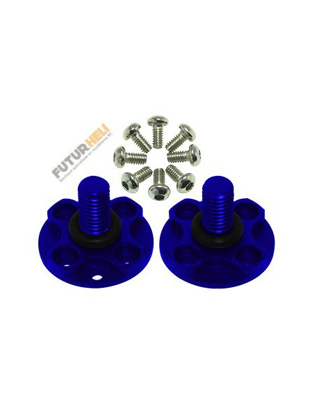 Support hélice Alu bleu blade Mach25 option rakonheli