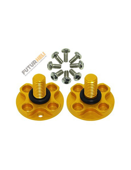 Support hélice Alu violet blade Mach25 option rakonheli