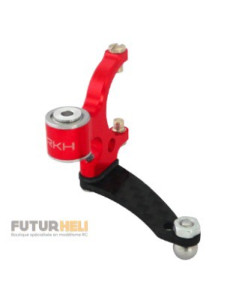 Levier commande anti-couple alu argent clade 450 3D-X Option rakonheli