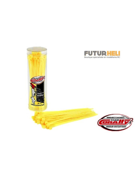 50 Colliers nylon rose 100mm x2,5