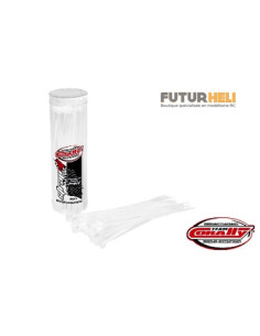 50 Colliers nylon jaune 100mm x2,5