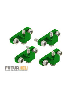 Supports patins alu bleu châssis rakonheli blade 230S