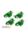 Supports patins alu bleu châssis rakonheli blade 230S
