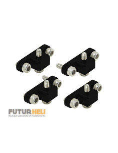 Supports patins alu noir châssis rakonheli blade 230S