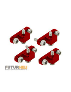Supports patins alu orange châssis rakonheli blade 230S