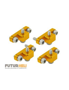 Supports patins alu violet châssis rakonheli blade 230S