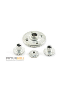 ISH-010-011 Pignons diff + couronne métal Ishima