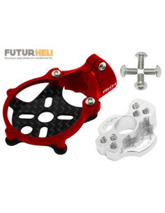 Support moteur Mach 25 + Angle 10 degrés Rouge Option Rakonheli