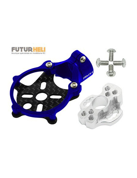 Support moteur Mach 25 + Angle 10 degrés vert Option Rakonheli