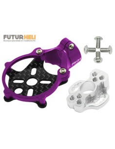 Support moteur Mach 25 + Angle 10 degrés orange Option Rakonheli