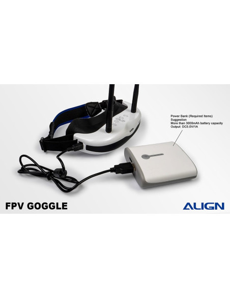 Lunettes FPV  Align AG300 5,8GHZ dual conversion