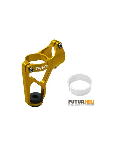 Support alu argent pour moteur 8 ou 8,5 mm 135RQX ou Glimpse Rakonheli