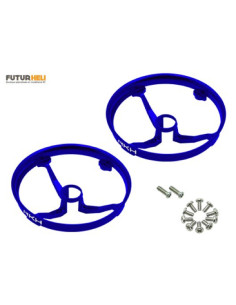 Protection hélice alu bleu (x2) bande inductrix option Rakonheli