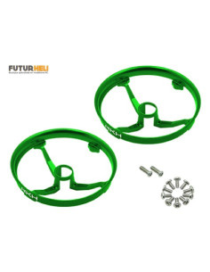 Protection hélice alu bleu (x2) bande inductrix option Rakonheli