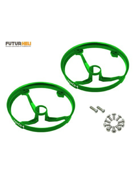 Protection hélice alu bleu (x2) bande inductrix option Rakonheli