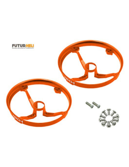 Protection hélice alu noir (x2) bande inductrix option Rakonheli