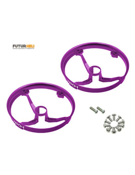 Protection hélice alu argent (x2) bande inductrix option Rakonheli