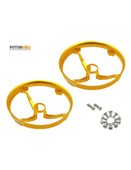 Protection hélice alu violet (x2) bande industrie option Rakonheli