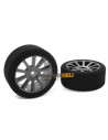 Roues pneus mousse 1/10 (x2)  densité 42 Largeur 26mm