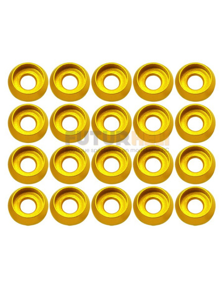 Rondelles cuvette M3 alu argent (x20) Rakonheli