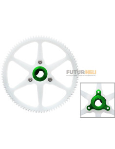 Couronne principale 90 dents + hub alu bleu blade 120S Rakonheli