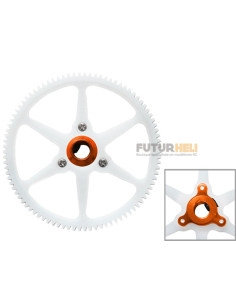 Couronne principale 90 dents + hub alu Orange blade 120S Rakonheli