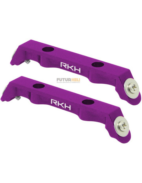 Support patin alu argent pour blade 120S Option Rakonheli