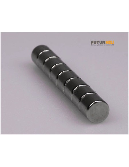 Aimants rond 5mm (x10) puissance 1,4 kg