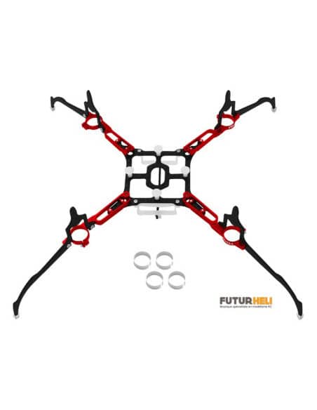 Châssis carbone alu rouge blade nano QX2 ou Glimpse Option Rakonheli