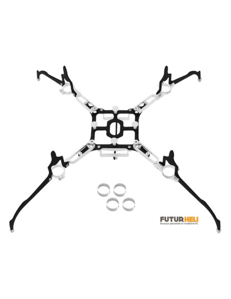 Châssis carbone alu rouge blade nano QX2 ou Glimpse Option Rakonheli