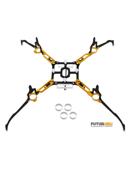 Châssis carbone alu rouge blade nano QX2 ou Glimpse Option Rakonheli